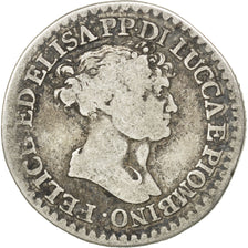 Coin, ITALIAN STATES, LUCCA, Franco, 1807, F(12-15), Silver, KM:23