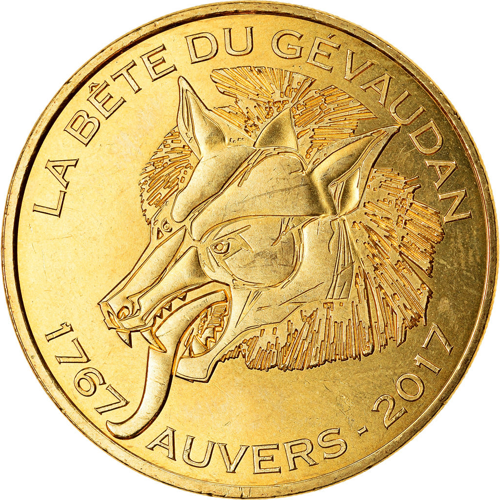 France, Token, Auvers - La bête du Gevaudan, 2017, MDP, MS(63), Cupro-nickel