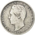 PORTUGAL, 100 Reis, 1880, KM #510, VF(20-25), Silver, 2.37