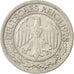 GERMANY, WEIMAR REPUBLIC, 50 Reichspfennig, 1928, Karlsruhe, KM #49, AU(50-53),.