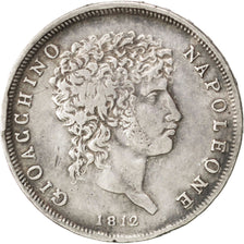 Monnaie, États italiens, NAPLES, Joachim Murat, Lira, 1812, TTB, Argent, KM:257