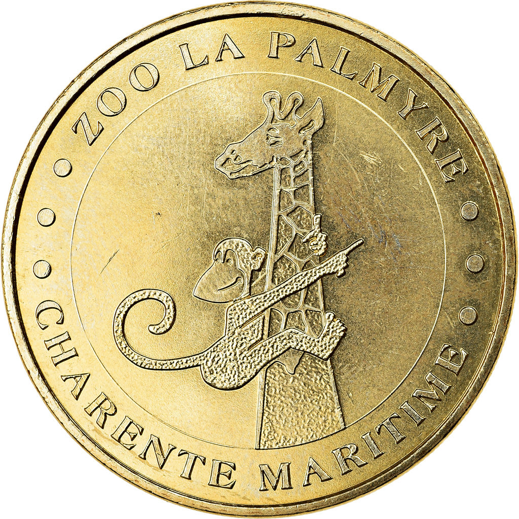 France, Token, 17/ Zoo de la Palmyre - Girafe, 2017, MDP, MS(63), Cupro-nickel