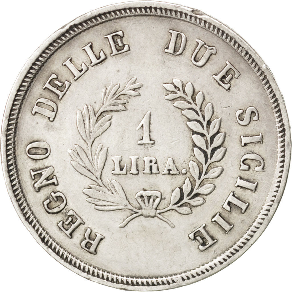 Coin, ITALIAN STATES, NAPLES, Joachim Murat, Lira, 1813, AU(50-53), Silver