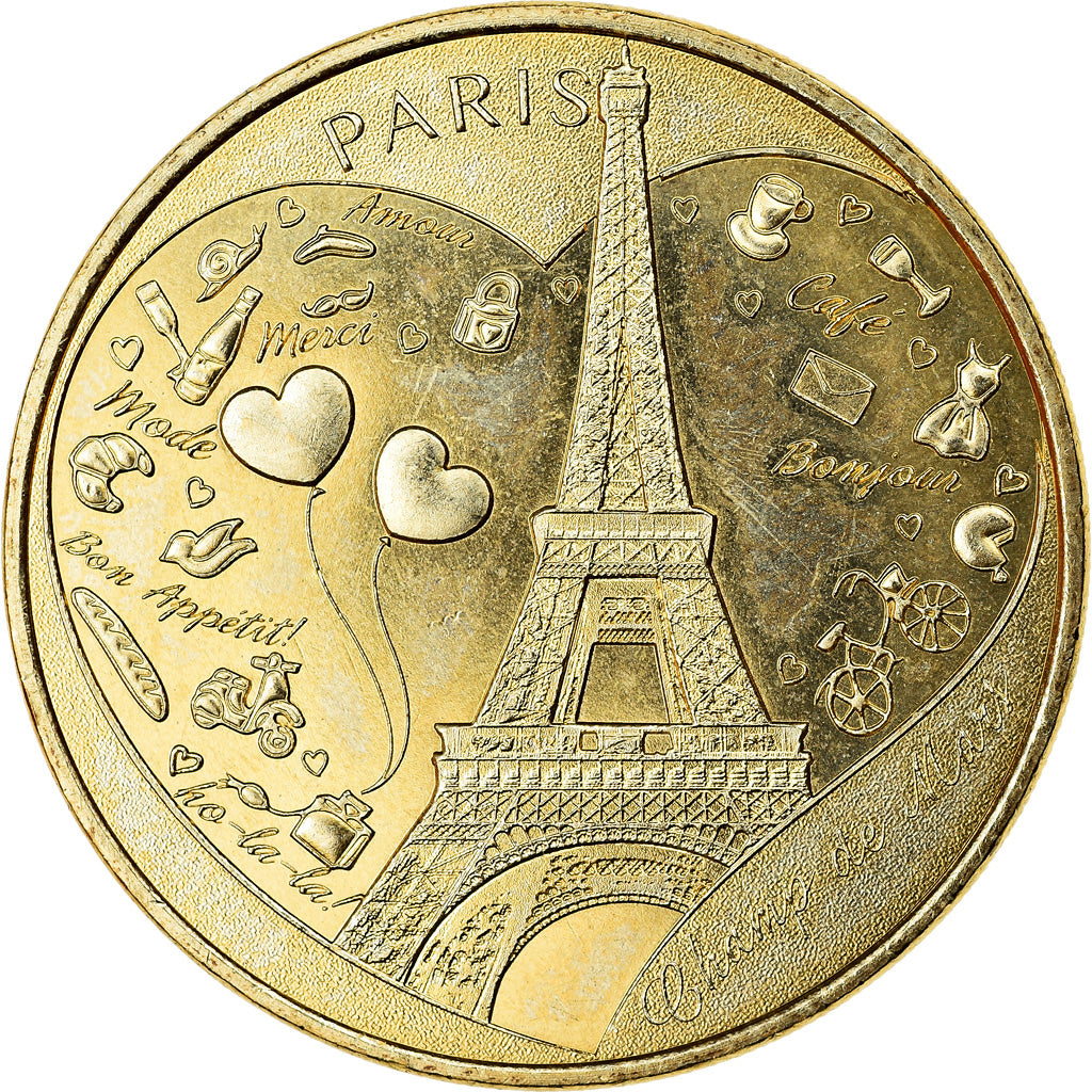 França, Token, Paris - Champ de Mars, 2018, MDP, MS(63), Cuproníquel Alumínio