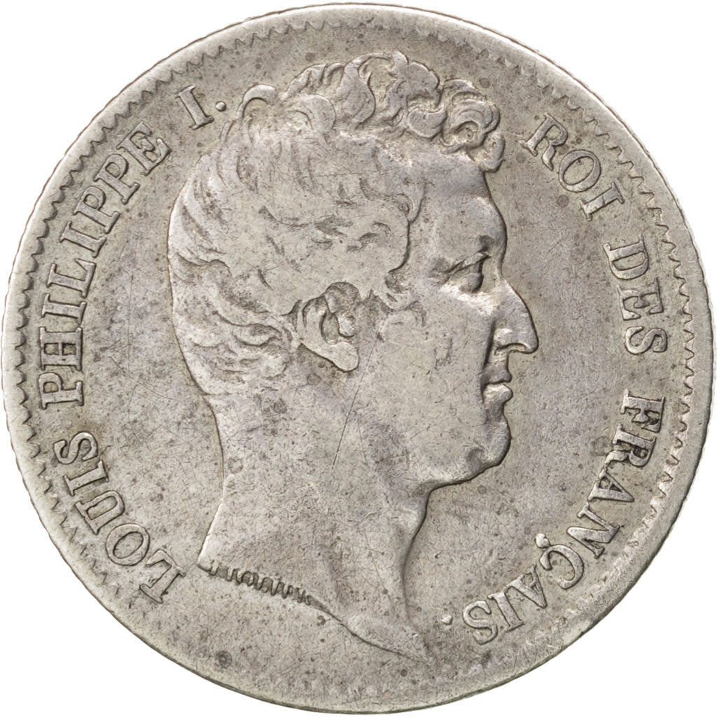Louis-Philippe, 1 Franc tête nue 1831 B, Rouen, KM 742.2