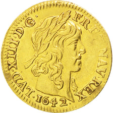 FRANCE, 1/2 Louis d'or, 1/2 Louis D'or, 1642, Paris, KM #101, EF(40-45), Gold,..