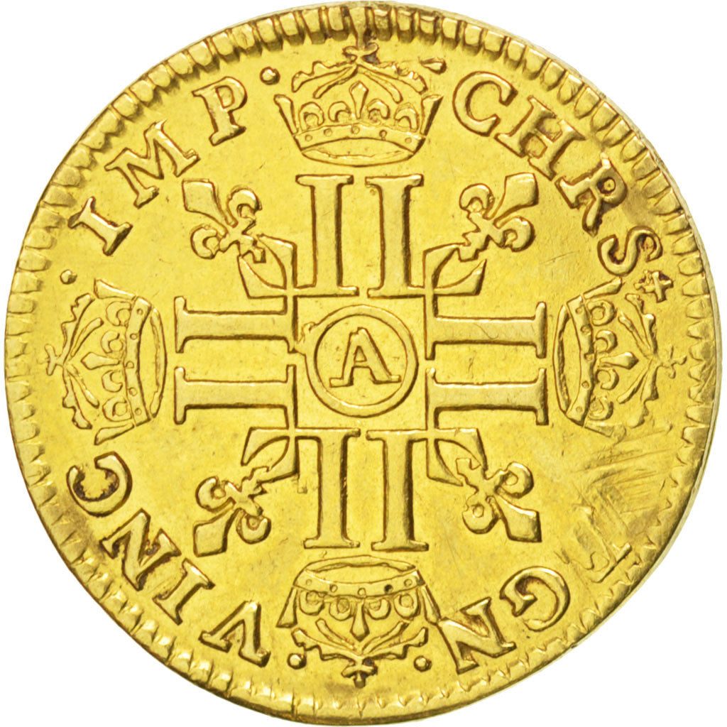 FRANCE, 1/2 Louis d'or, 1/2 Louis D'or, 1642, Paris, KM #101, EF(40-45), Gold,..