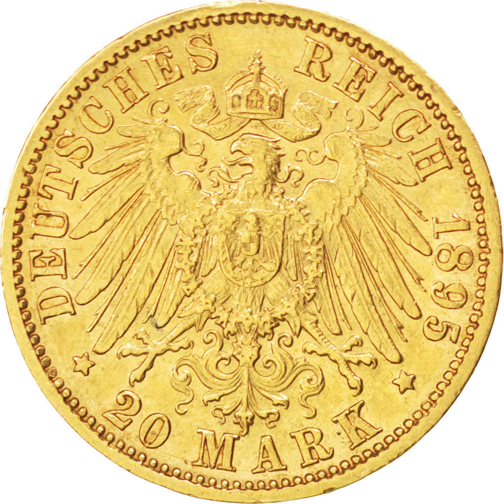 Allemagne, Baden, Friedrich, 20 Mark Or 1895 G, KM 270