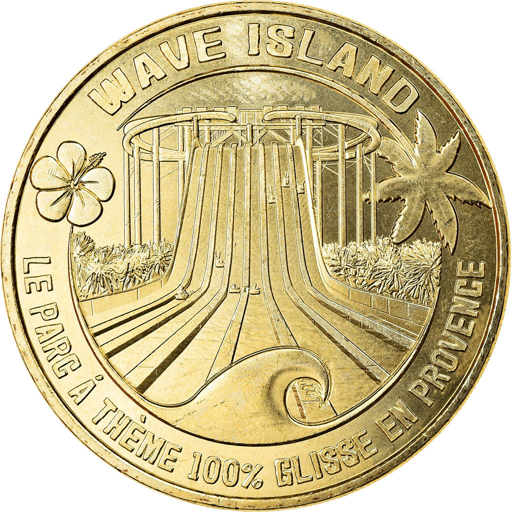 Francja, Token, Monteux - Wave Island, 2018, MDP, MS(63), Miedzionikiel