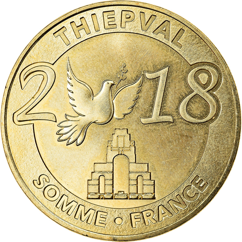 Francja, Token, Thiepval - Somme n°4, 2018, MDP, MS(63), Miedzionikiel