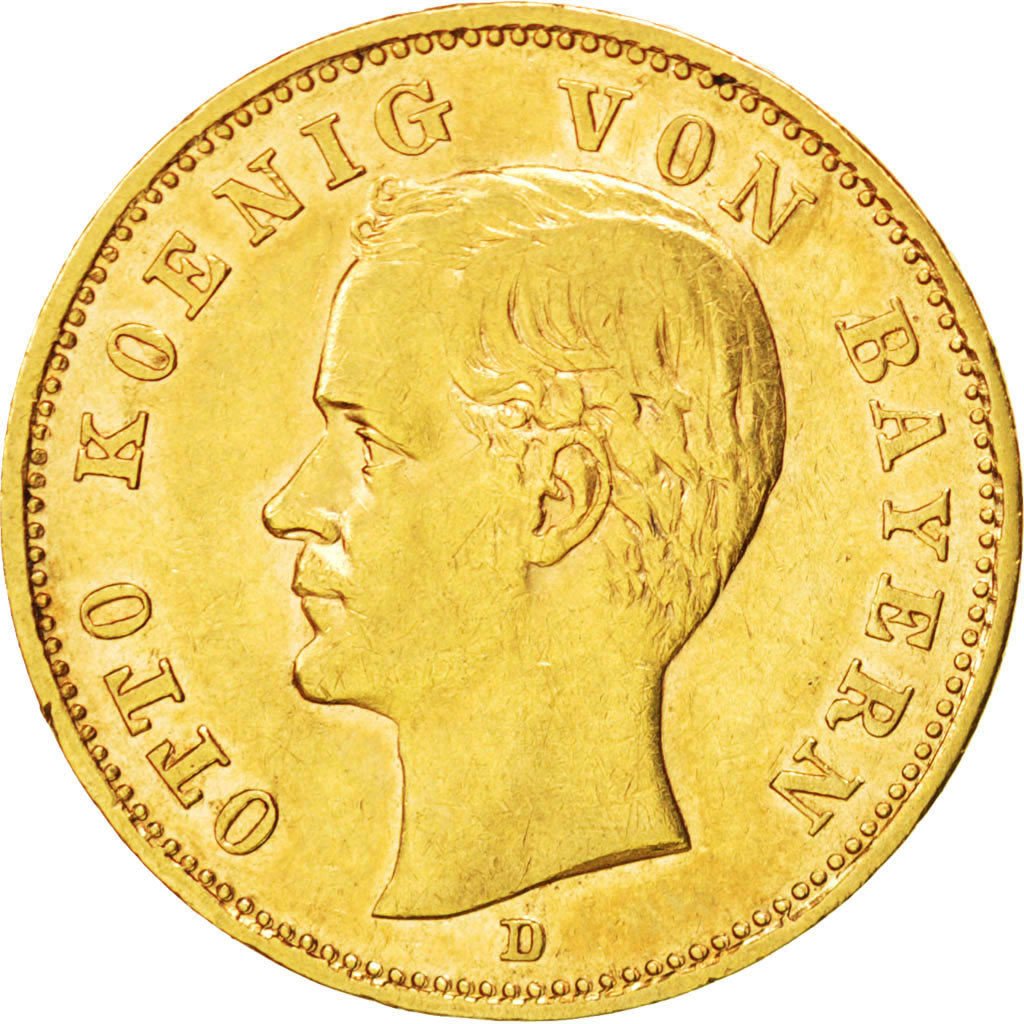 Allemagne, Bavière, Otto, 20 Mark Or 1895 D, KM 920