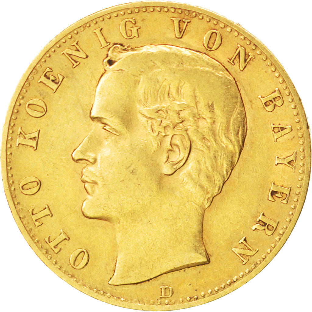 German States, 10 Mark, 1893, Munich, KM #911, EF(40-45), Gold, 3.94