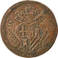 ITALIAN STATES, Baiocco, 1759, KM #160, EF(40-45), Copper, 10.90