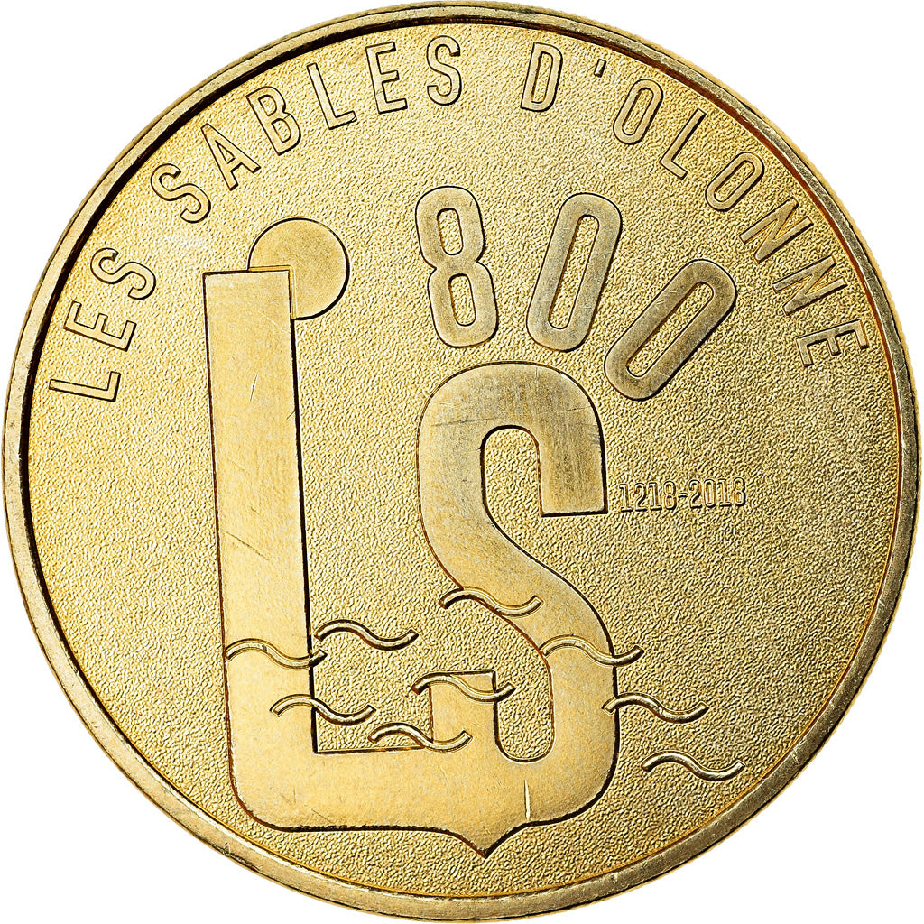 Francja, Token, Les Sables d'Olonne - LS 800, 2018, MDP, MS(63), Miedzionikiel