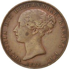 GIBRALTAR, 2 Quarts, 1842, KM #3, EF(40-45), Copper, 10.26