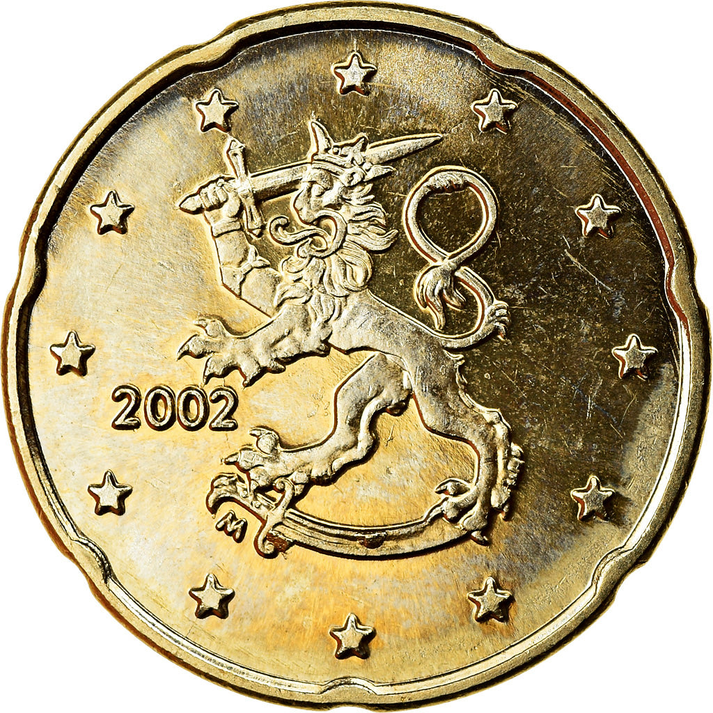 Finland, 20 Euro Cent, 2000, MS(63), Brass, KM:102