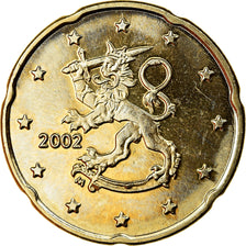 Finland, 20 Euro Cent, 2000, MS(63), Brass, KM:102