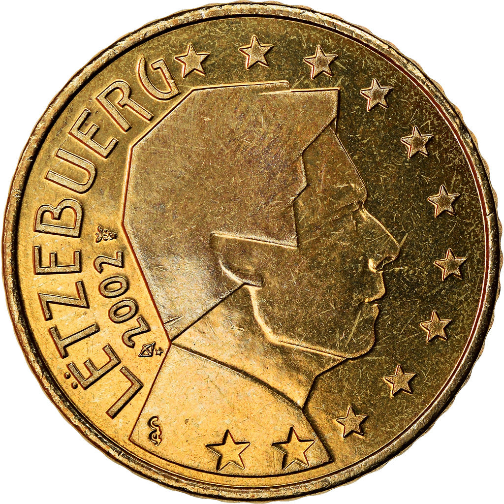 Lussemburgo, 50 Euro Cent, 2002, SPL, Ottone, KM:80