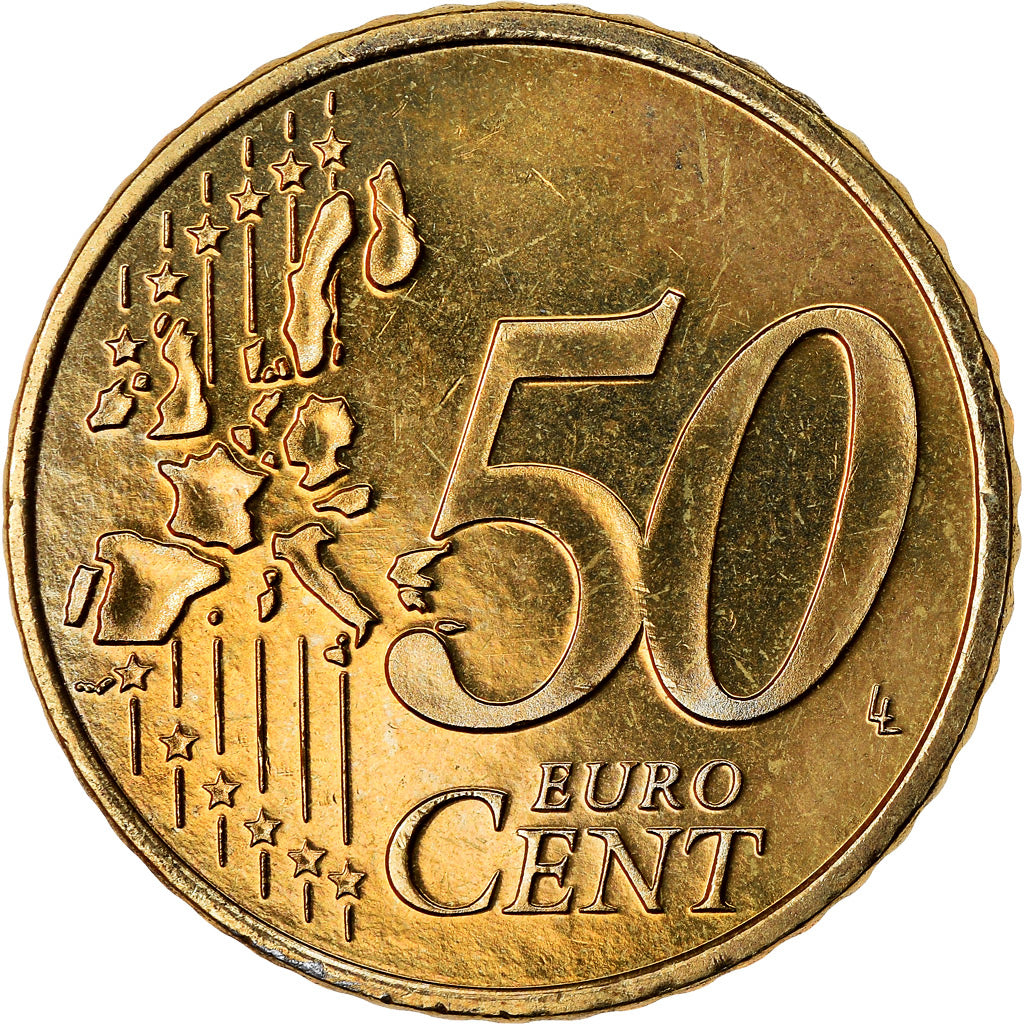 Lussemburgo, 50 Euro Cent, 2002, SPL, Ottone, KM:80