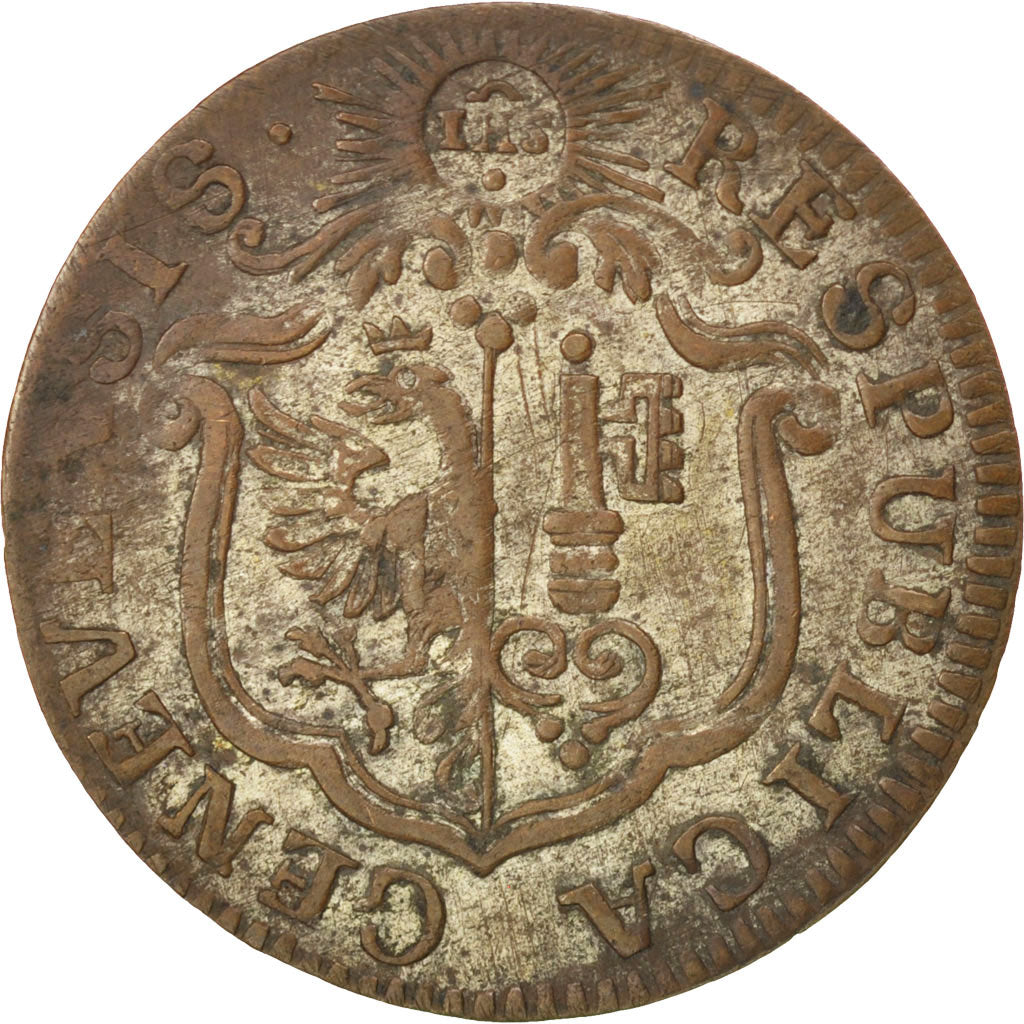 SWISS CANTONS, 6 Sols, 1776, KM #82, VF(30-35), Billon, 2.36