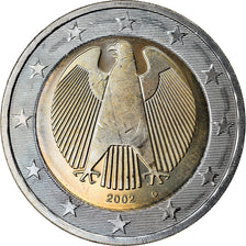 GERMANY - FEDERAL REPUBLIC, 2 Euro, 2002, MS(63), Bi-Metallic, KM:214