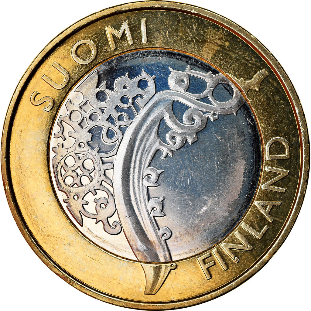 Finland, 5 Euro, Province sud-ouest, 2010, MS(63), Bi-Metallic, KM:158