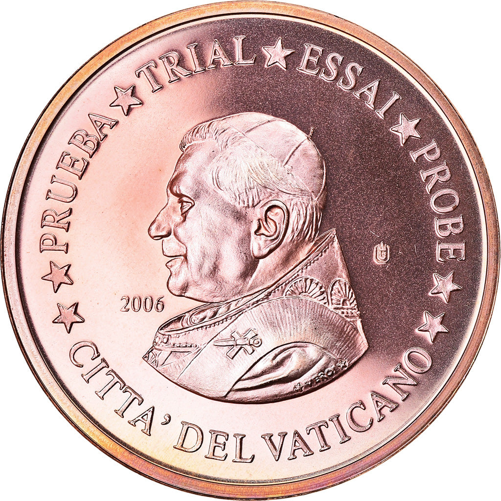 Vatikan, 5 Euro Cent, 2006, unofficial private coin, STGL, Copper Plated Steel