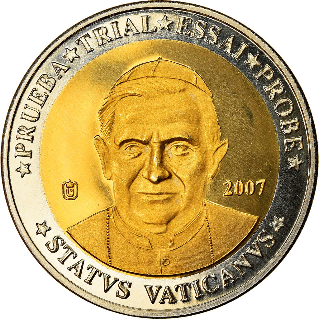 Vatican, 10 Euro, 2007, unofficial private coin, MS(65-70), Bi-Metallic