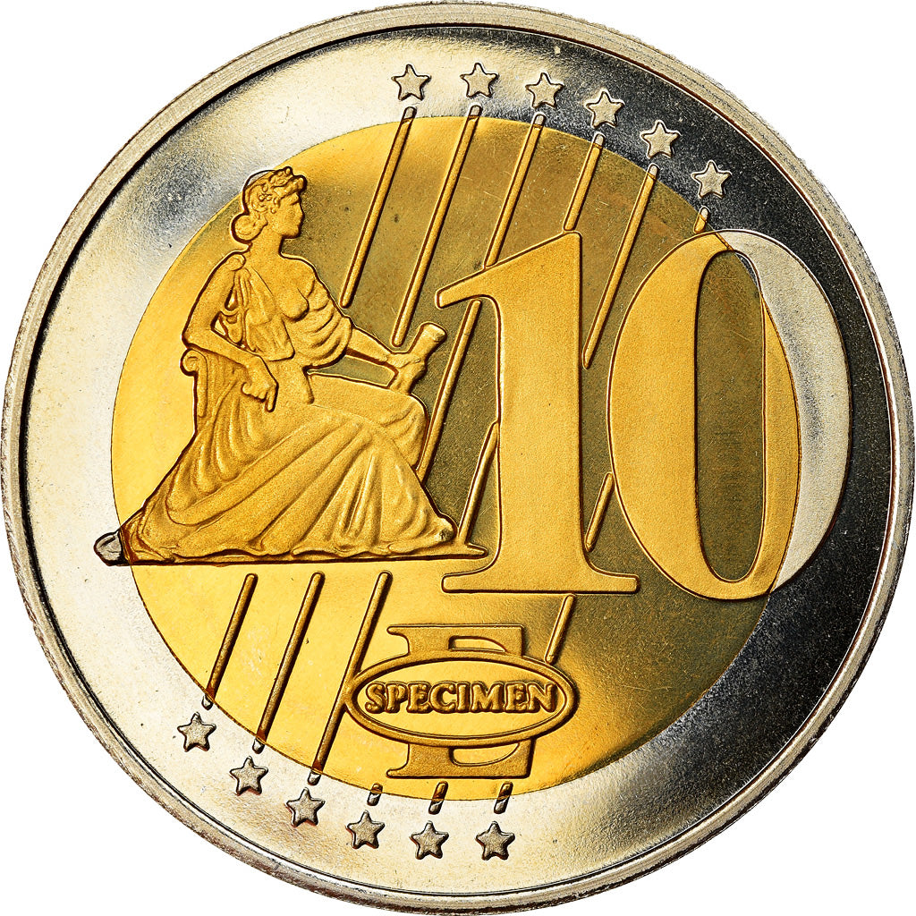 Vatican, 10 Euro, 2007, unofficial private coin, MS(65-70), Bi-Metallic