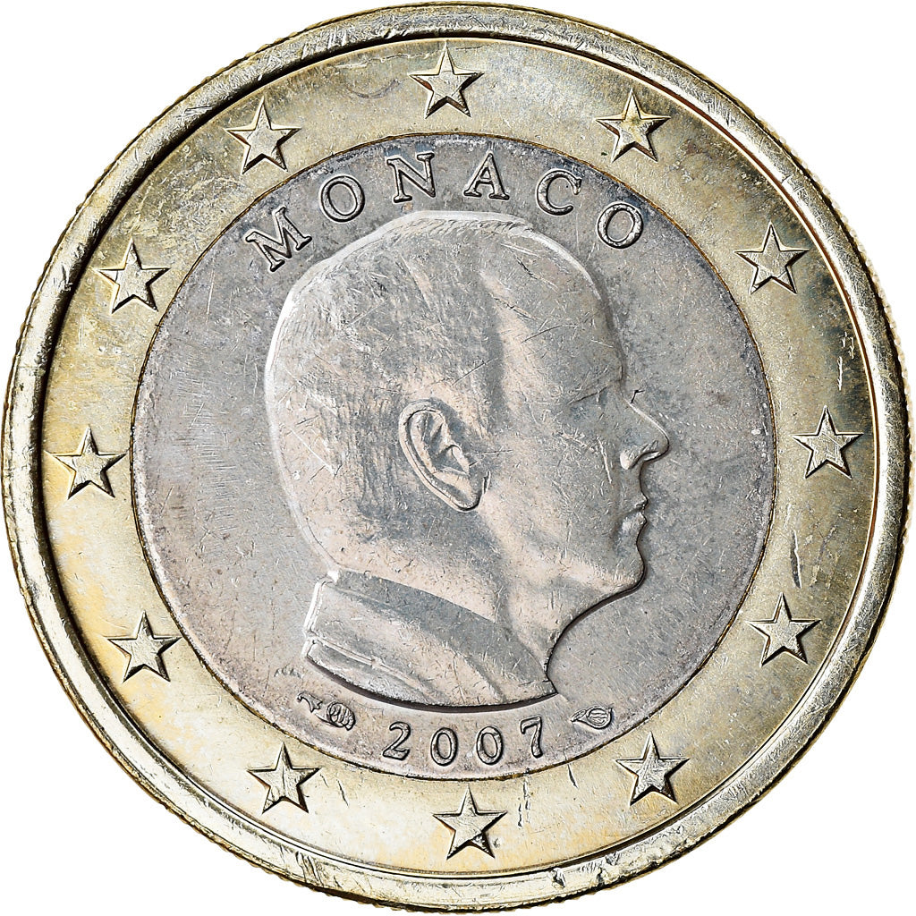 Monaco, Euro, Prince Albert, 2007, MS(63), Bi-Metallic, KM:194