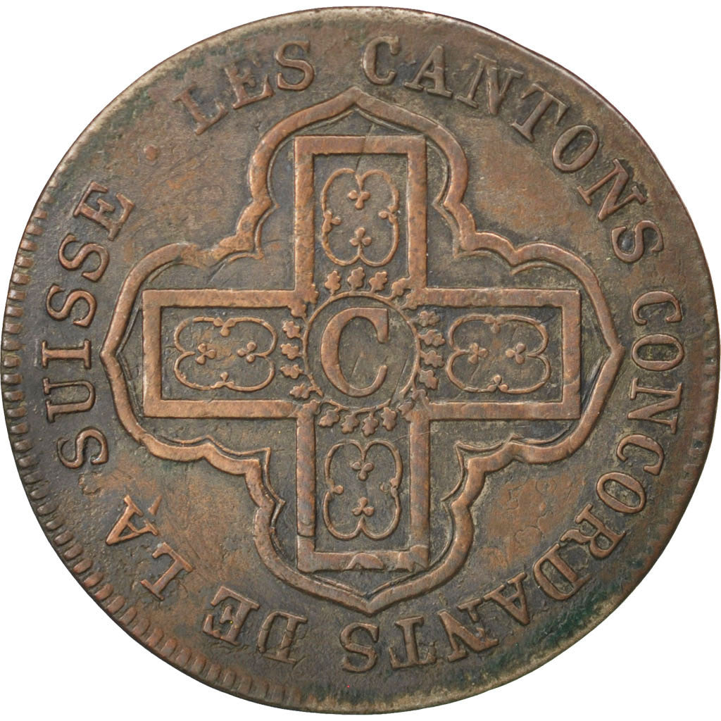 Coin, SWISS CANTONS, VAUD, Batzen-10 Rappen, 1832, EF(40-45), Billon, KM:20