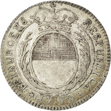 SWISS CANTONS, 14 Kreuzer, 1/4 Gulden, 1793, KM #59, EF(40-45), Silver, 2.46