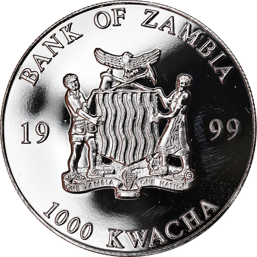 Moneta, Zambia, 1000 Kwacha, 1999, British Royal Mint, SPL, Rame-nichel, KM:192