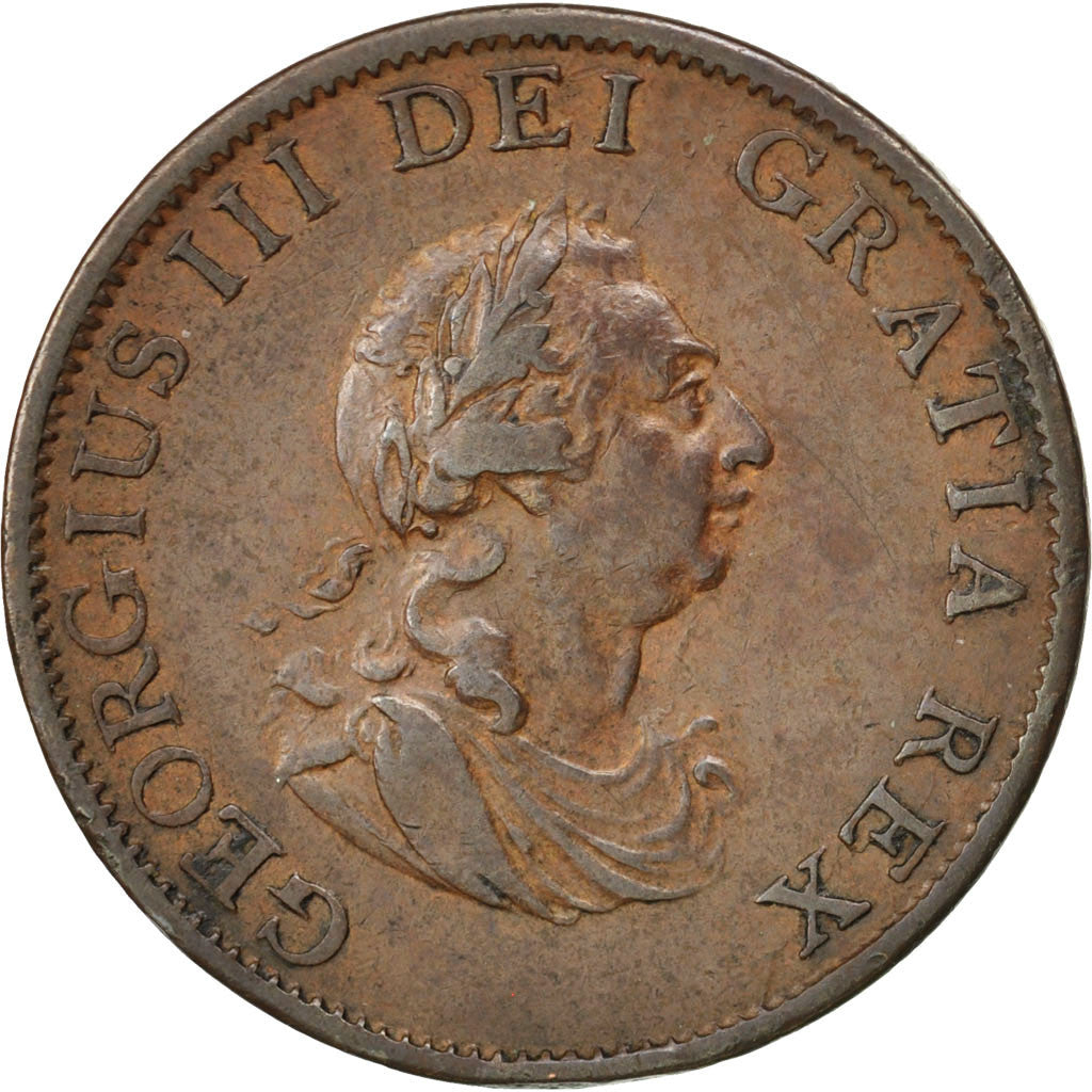 Great Britain, 1/2 Penny, 1799, KM #647, EF(40-45), Copper, 30.20, 13.00