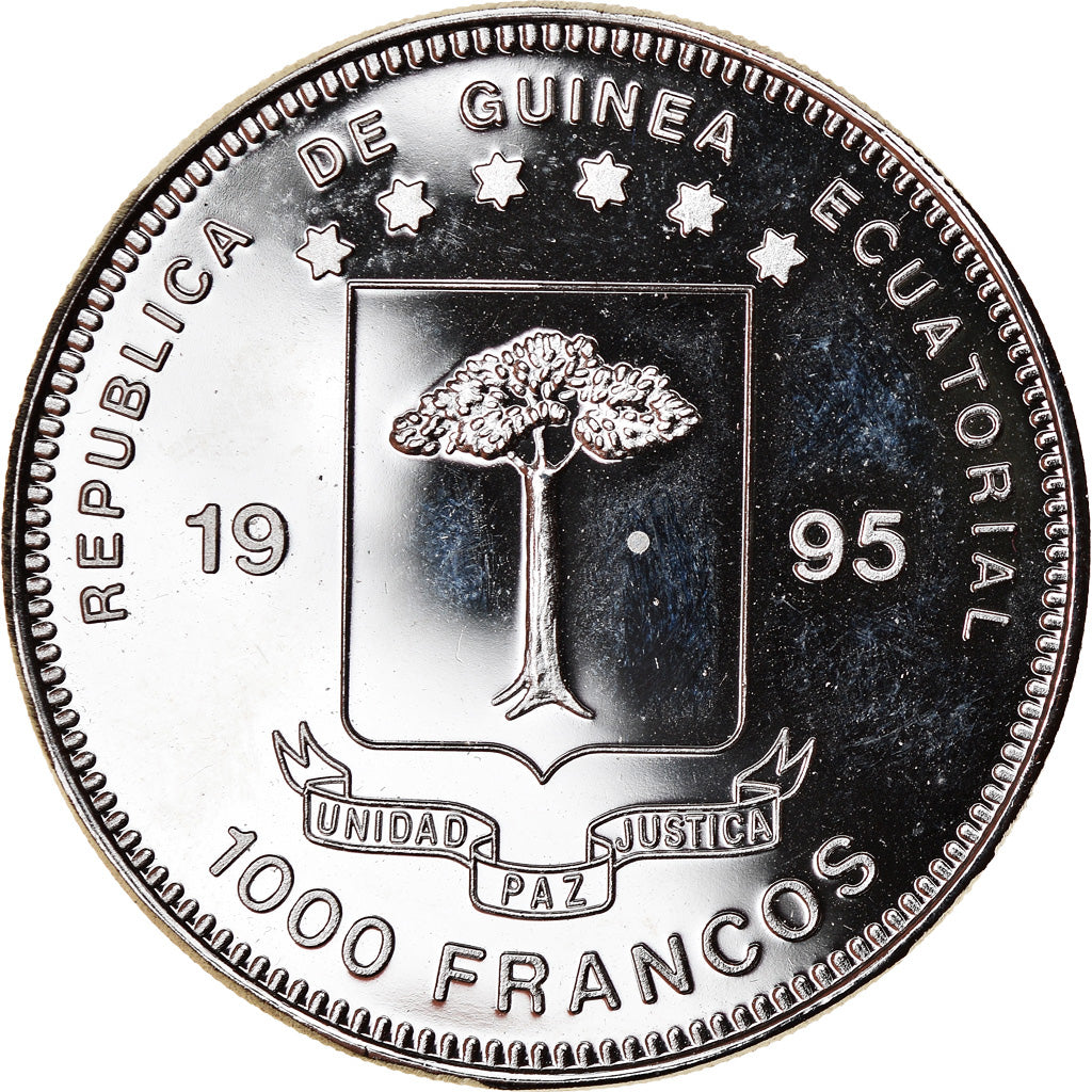 Coin, Equatorial Guinea, 1000 Francos, 1995, Gold Reef City, MS(63)