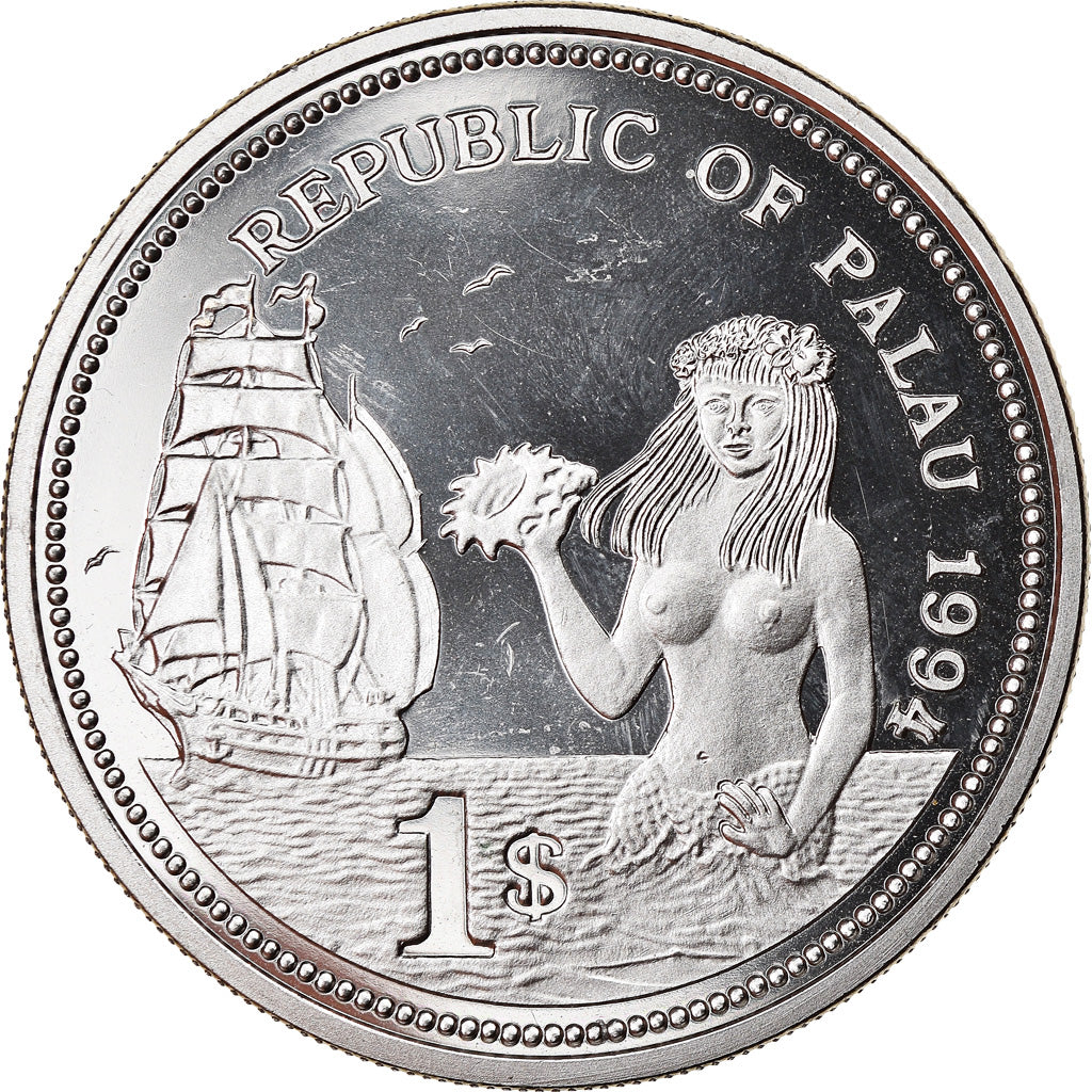 Coin, Palau, Dollar, 1994, Proof, MS(63), Copper-nickel, KM:5