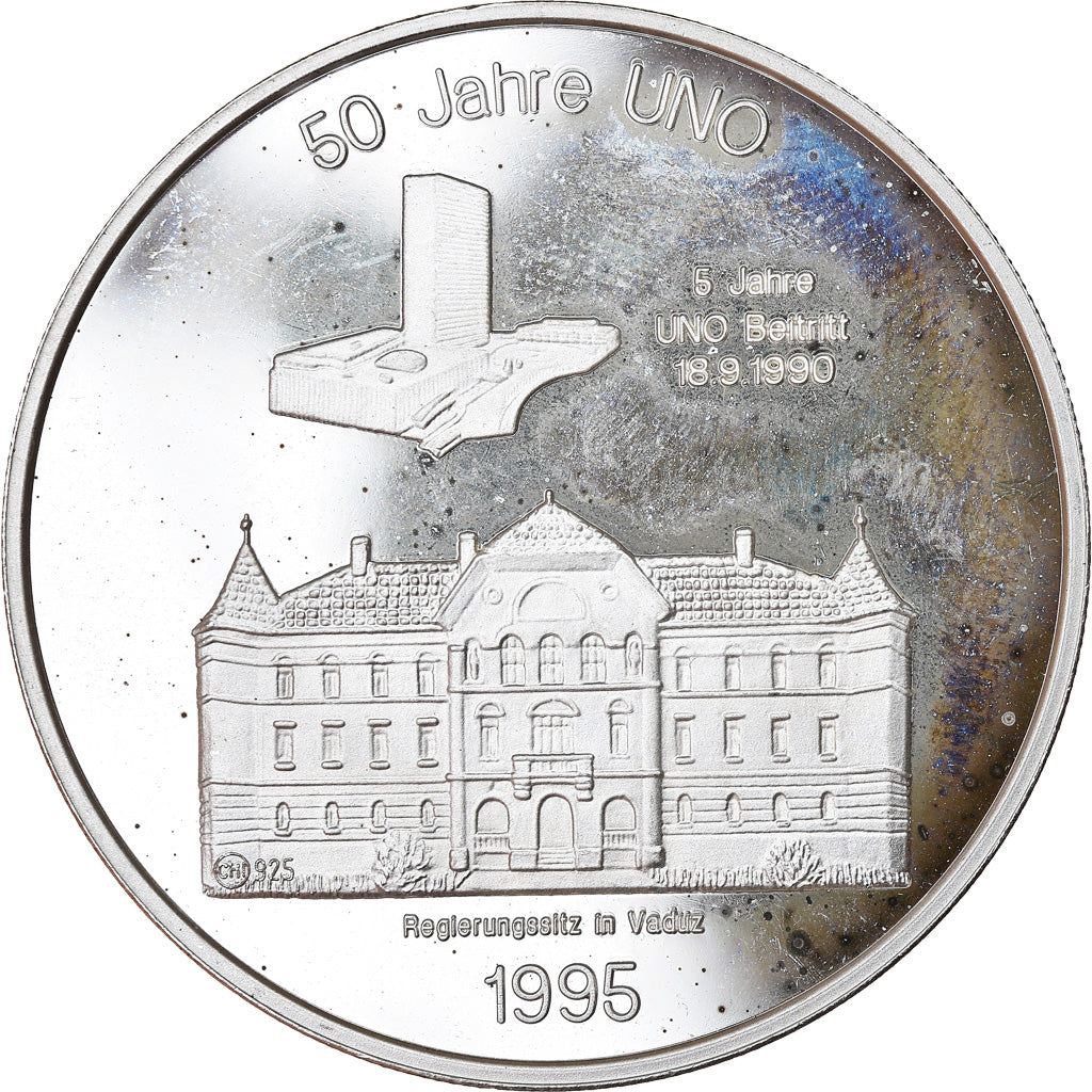 Moneta, Liechtenstein, 20 ECU, 1995, SPL, Argento