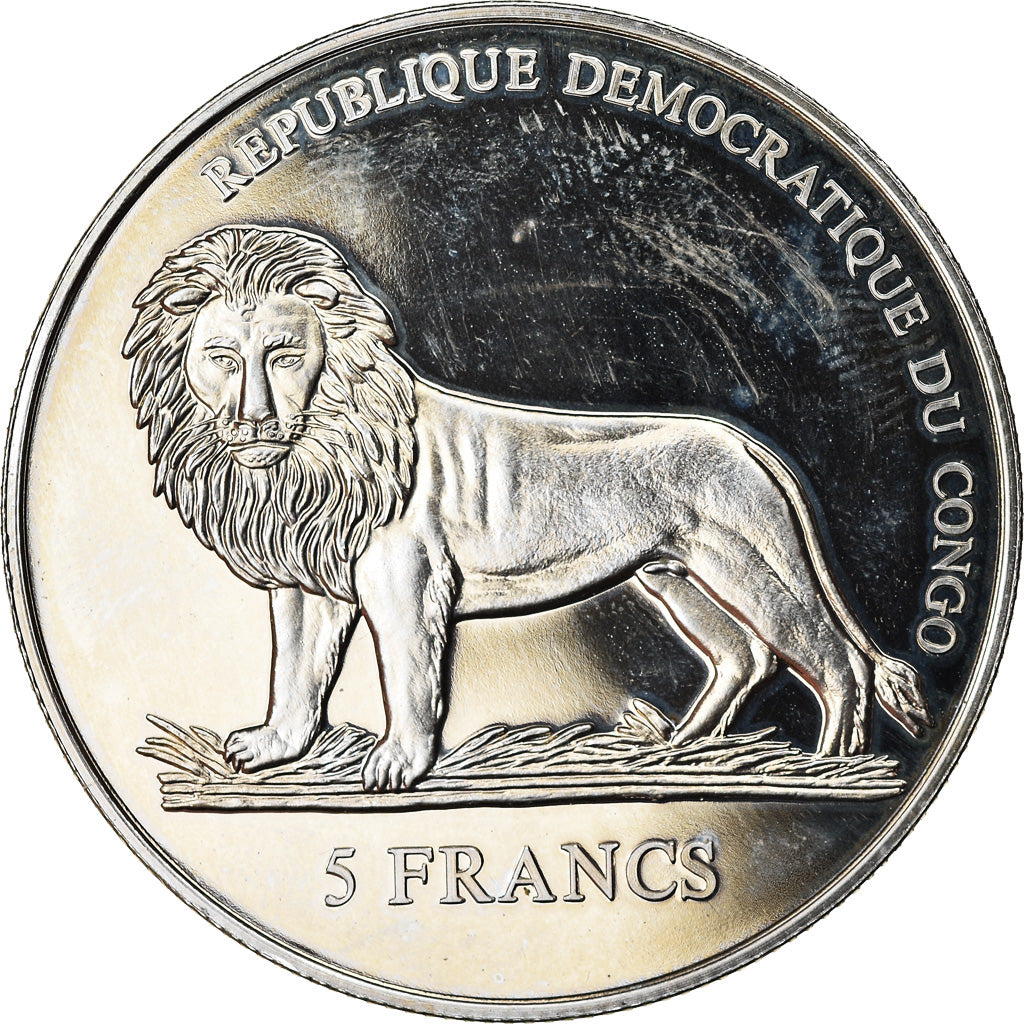 Coin, CONGO, DEMOCRATIC REPUBLIC, Jean-Paul II, 5 Francs, 2004, Proof, MS(63)