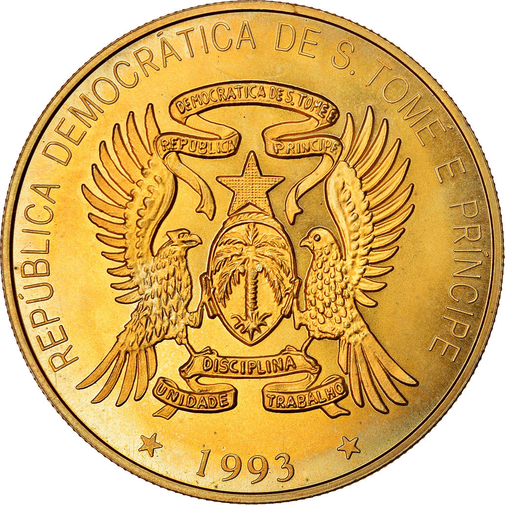 Coin, SAINT THOMAS & PRINCE ISLAND, Elvis Presley, 500 Dobras, 1993, MS(63)