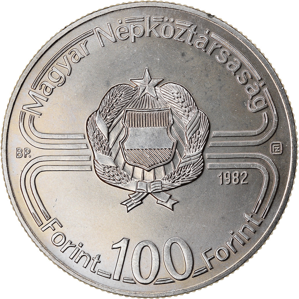 Coin, Hungary, 100 Forint, Szaz, 1982, Budapest, MS(60-62), Copper-nickel
