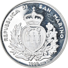 Coin, San Marino, 5000 Lire, 1998, Rome, MS(63), Silver, KM:386