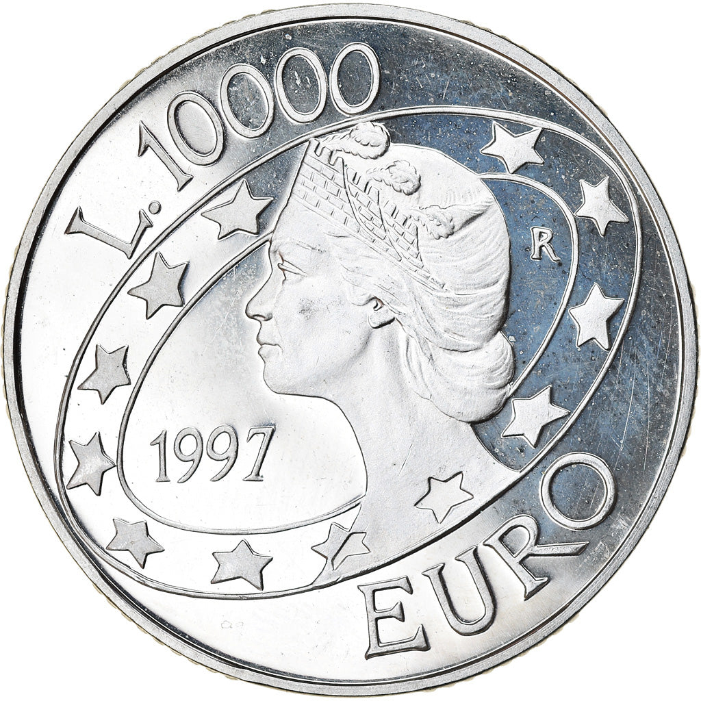 Coin, San Marino, 10000 Lire, 1997, Rome, Proof, MS(63), Silver, KM:372