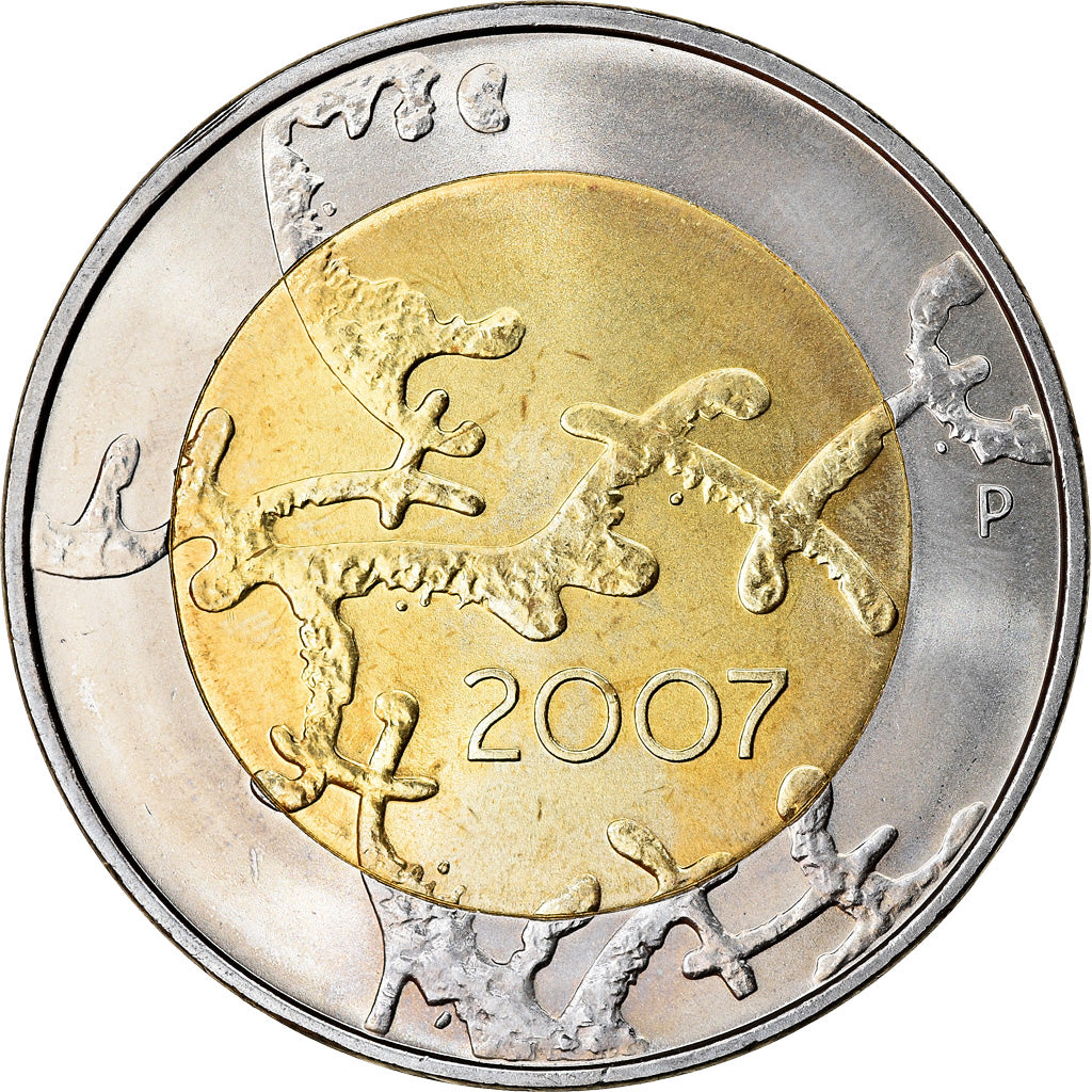 Finland, 5 Euro, 2007, MS(63), Bi-Metallic, KM:146