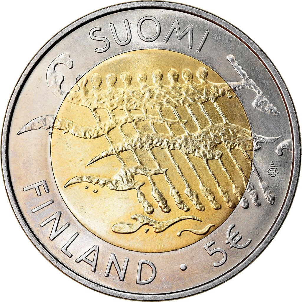 Finland, 5 Euro, 2007, MS(63), Bi-Metallic, KM:146
