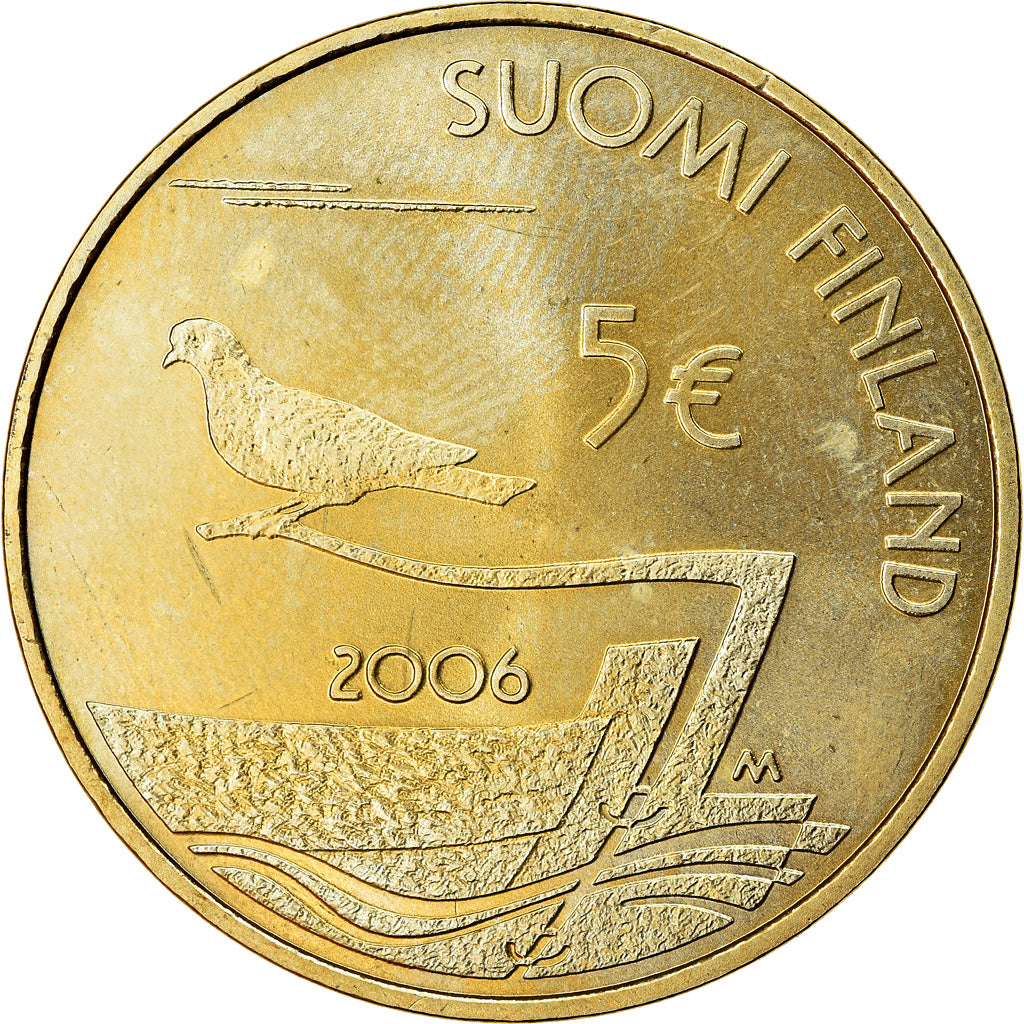 Finland, 5 Euro, 2006, MS(63), Brass, KM:123