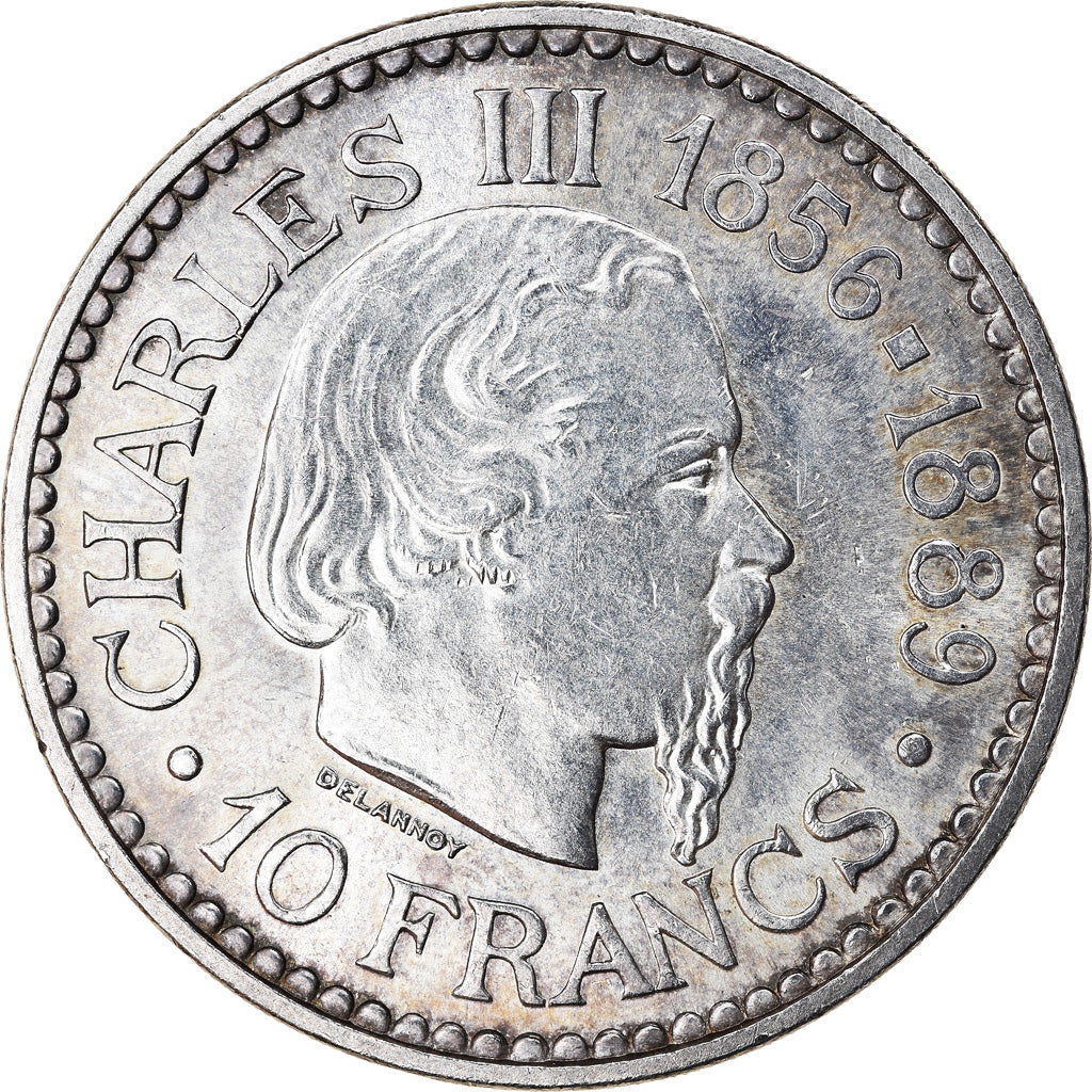 Moneta, Monaco, Rainier III, 10 Francs, 1966, BB+, Argento, KM:146