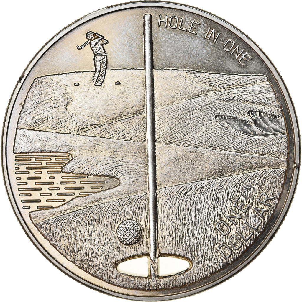 Coin, Bahamas, Elizabeth II, Dollar, 1994, Franklin Mint, MS(63), Copper-nickel