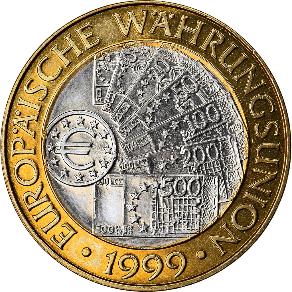 Coin, Austria, 50 Schilling, 1999, MS(63), Bi-Metallic, KM:3057
