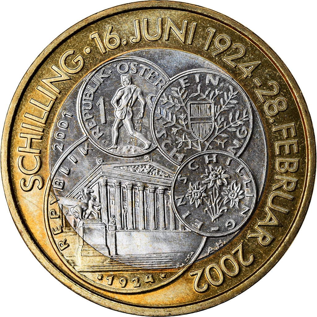 Coin, Austria, 50 Schilling, 2001, Vienna, MS(63), Bi-Metallic, KM:3076