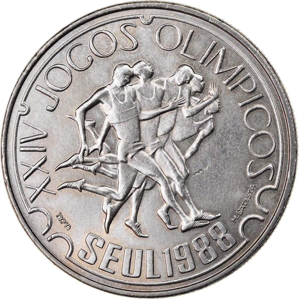 Moneta, Portugal, 250 Escudos, 1988, AU(55-58), Miedź-Nikiel, KM:643